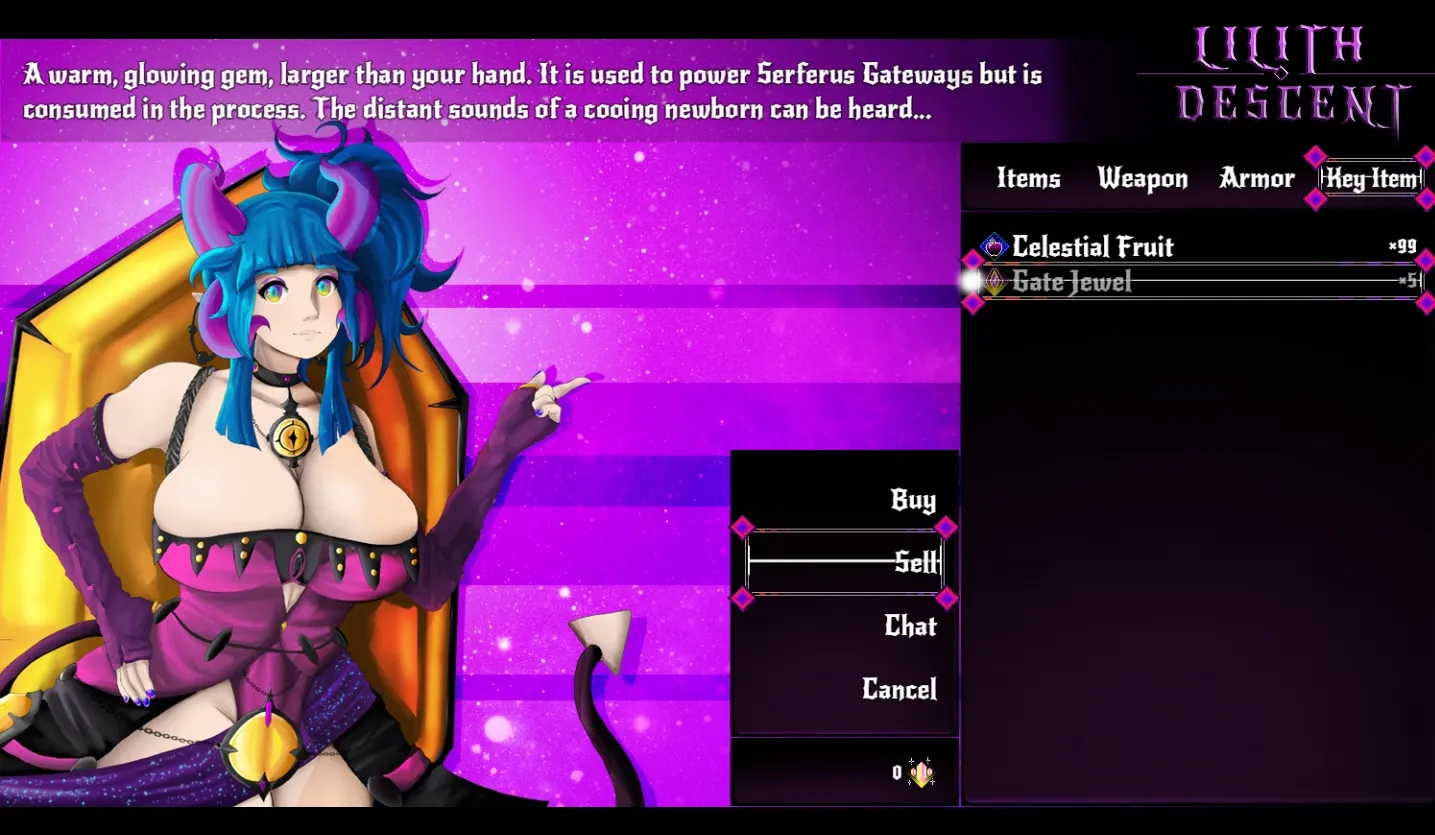 Lilith Descent gameplay screenshot 12 (Ren'Py adult game) by Spanktank – free download