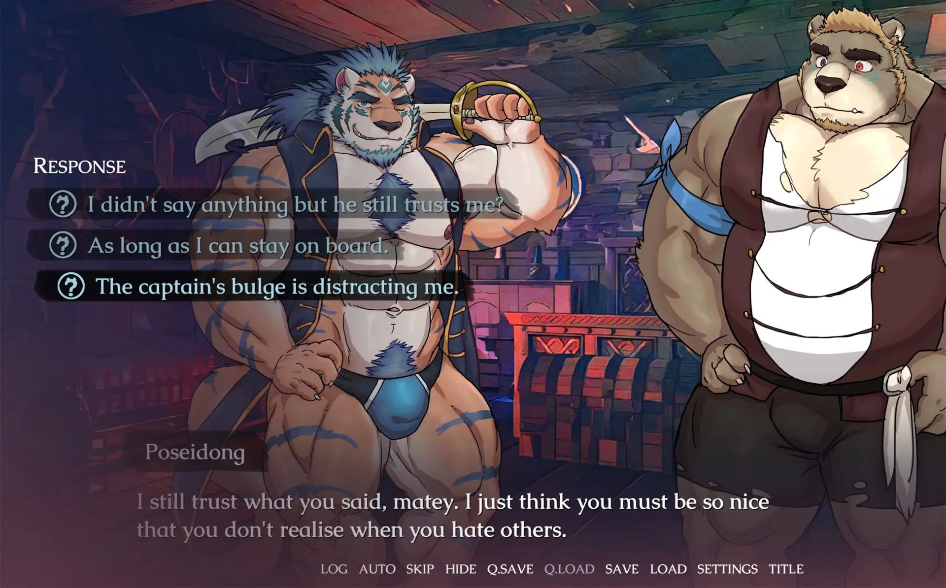 My Pirate Husbandos gameplay screenshot 2 (Ren'Py adult game) by Nonohomo Circle – free download