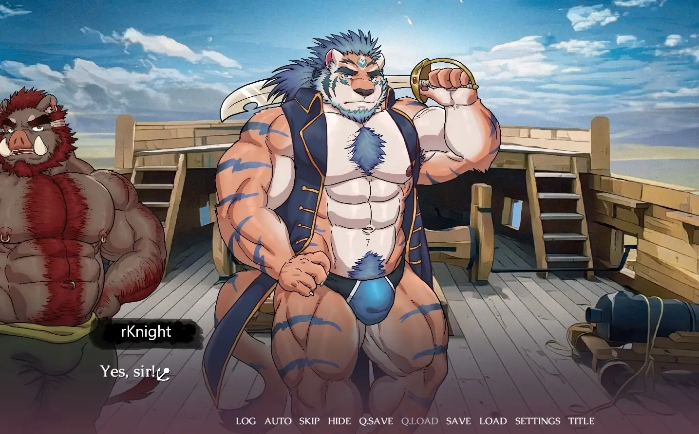My Pirate Husbandos gameplay screenshot 3 (Ren'Py adult game) by Nonohomo Circle – free download