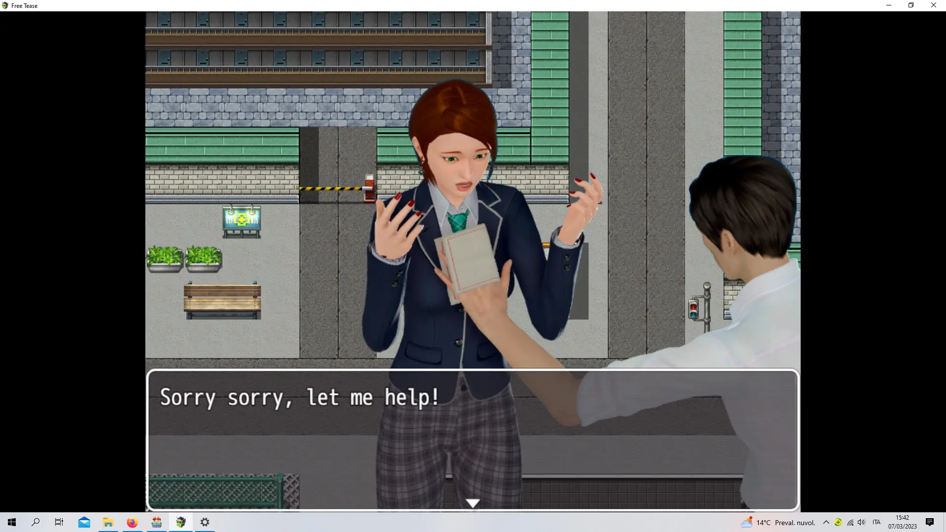 Free Tease gameplay screenshot 11 (Ren'Py adult game) by TheOtherProject – free download
