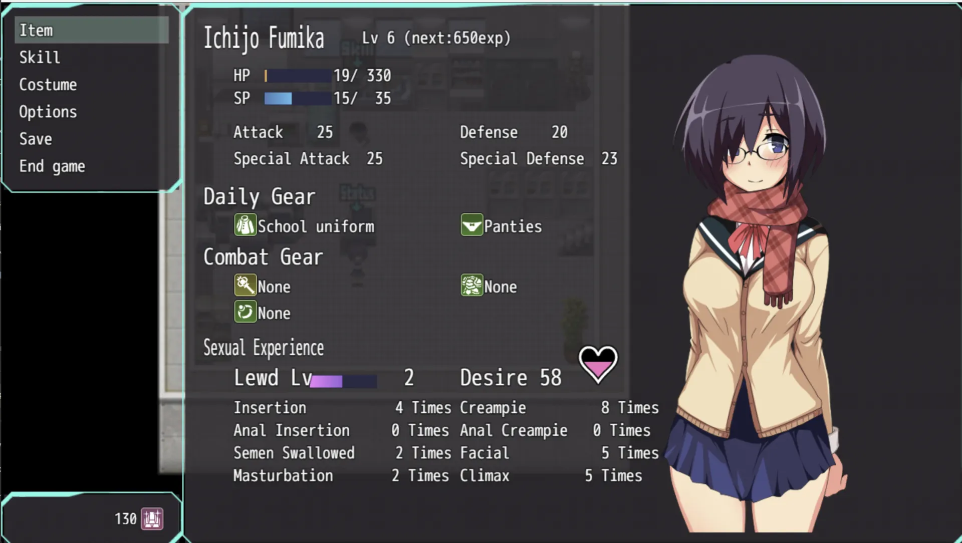 Knight Nymphelia gameplay screenshot 7 (Ren'Py adult game) by midnight pleasure – free download
