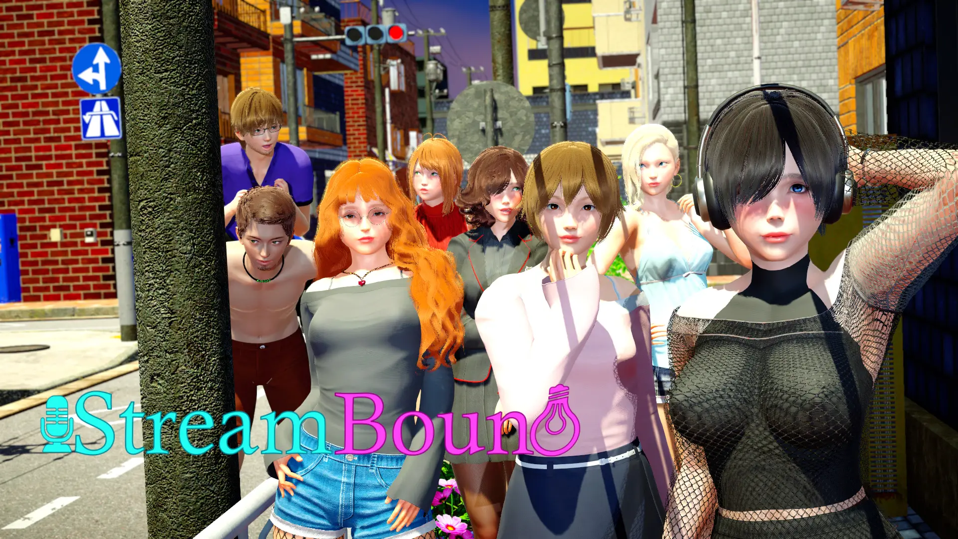 StreamBound cover 1.07a – Ren'Py adult game by D-R-69 free download