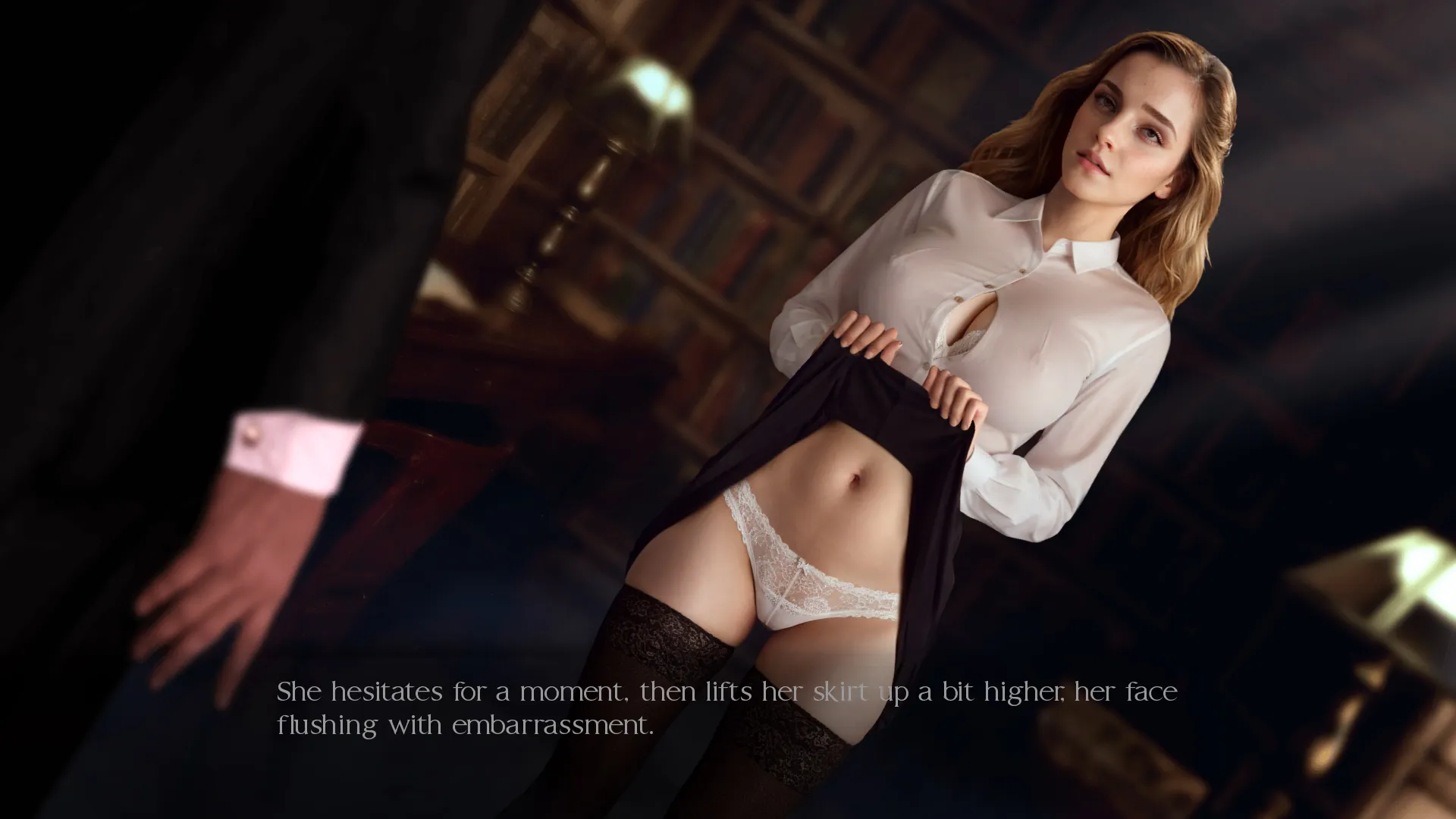 With Hermione gameplay screenshot 1 (Ren'Py adult game) by Telegram – free download