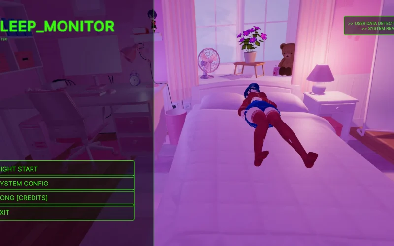 Sleep Monitor cover Demo v6a – Ren'Py adult game by DashyDash free download
