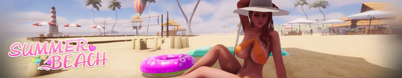 Summer Beach gameplay screenshot 1 (Ren'Py adult game) by Sakura Cat – free download
