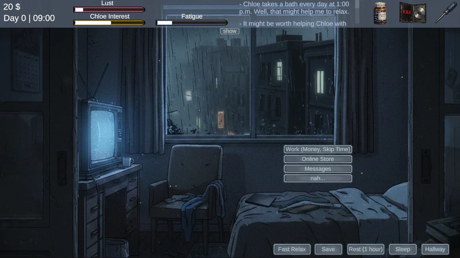 Sinful Nights gameplay screenshot 9 (Ren'Py adult game) by EnZetsu – free download