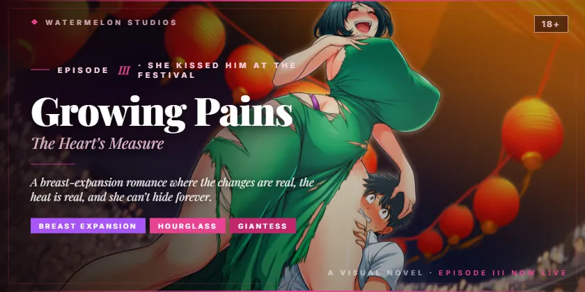 Growing Pains: The Heart’s Measure gameplay screenshot 1 (Ren'Py adult game) by Watermelon Universe – free download