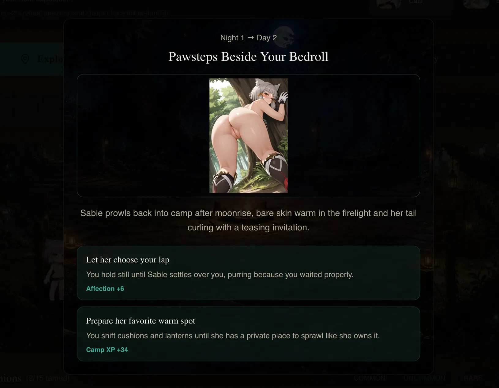 Chimera Haven gameplay screenshot 9 (HTML adult game) by Shaste – free download