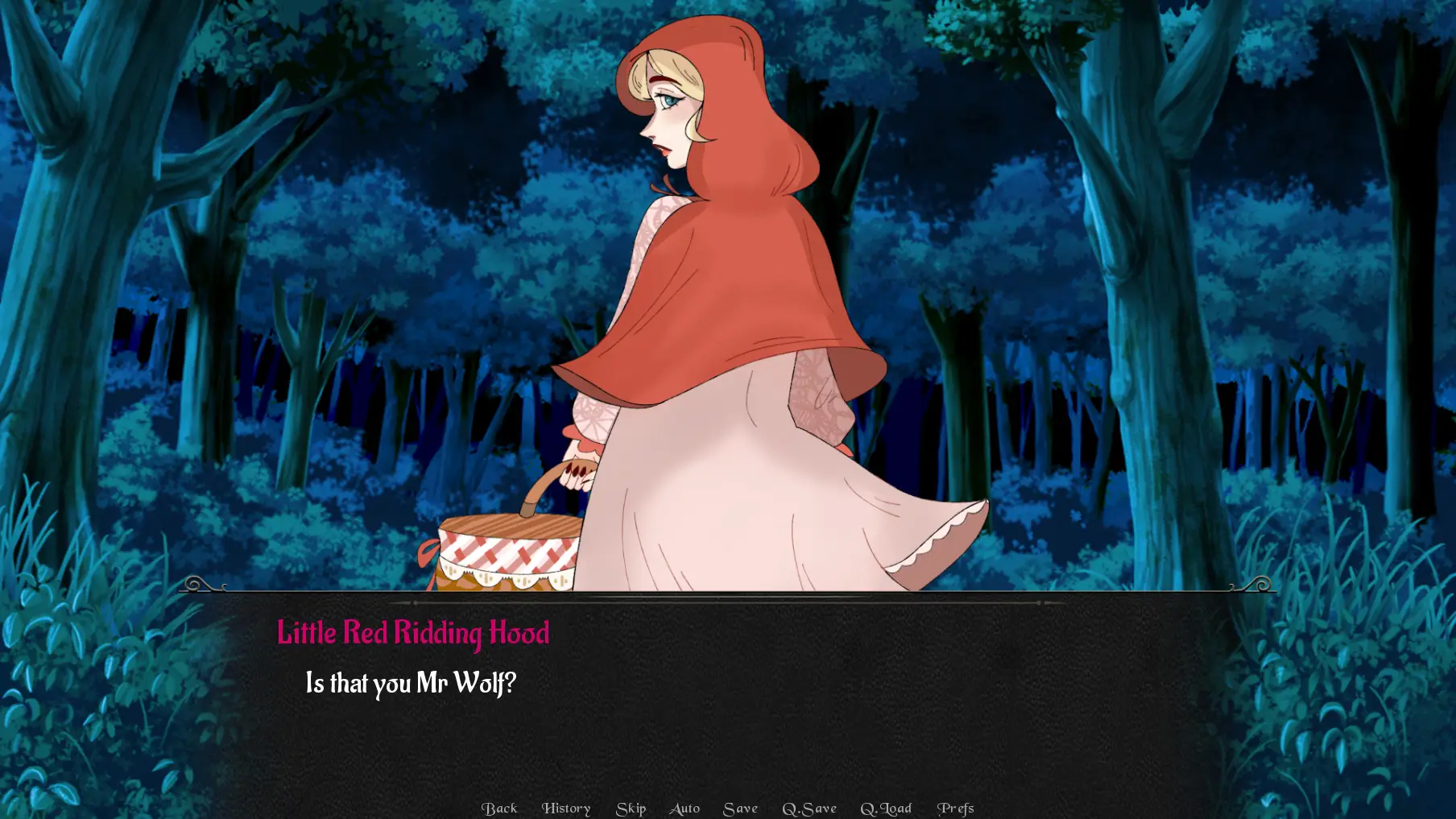 How Little Red Ridding Hood XOXO the Big Bad Wolf gameplay screenshot 2 (Ren'Py adult game) by Little Reds Helper – free download
