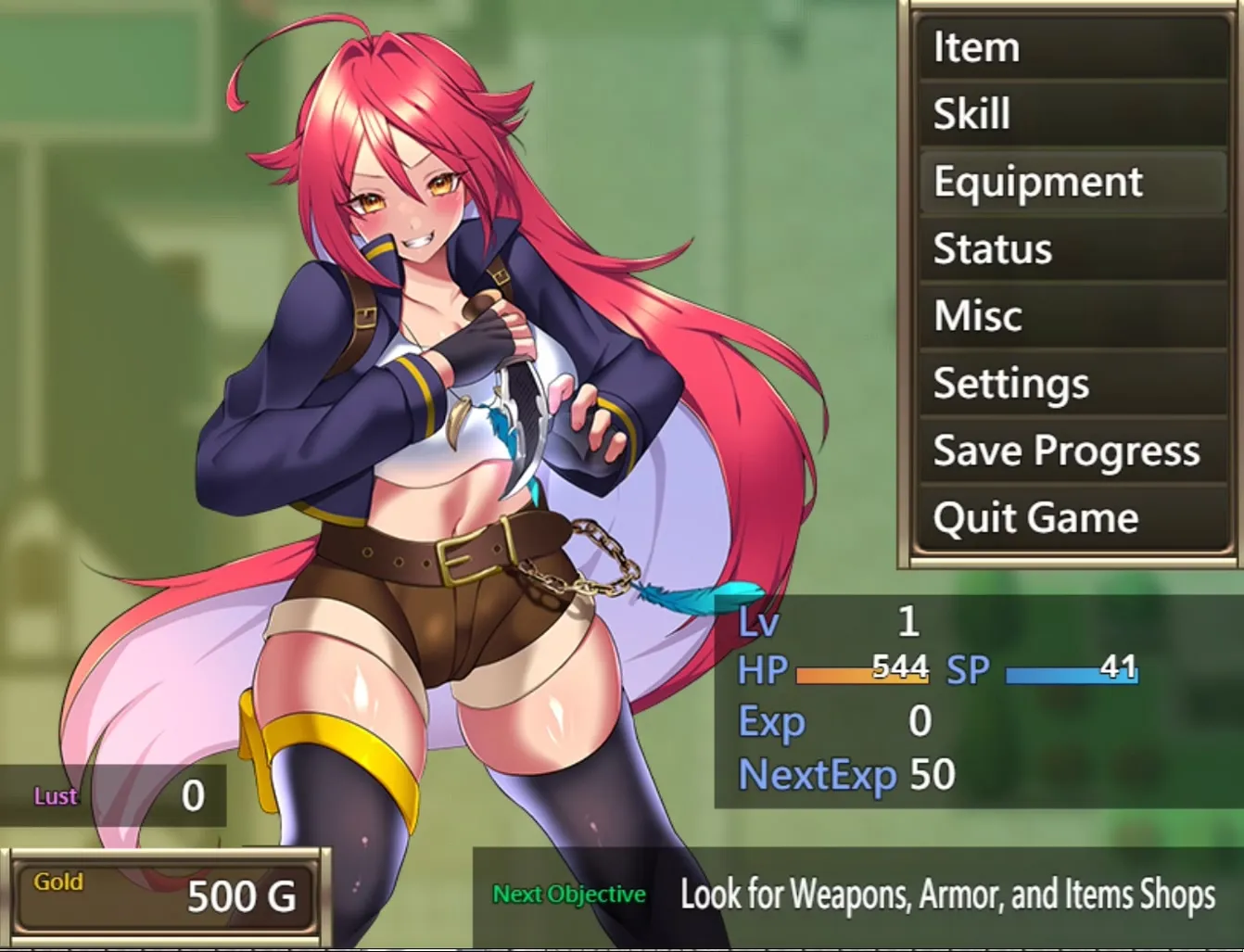 EMERALD TREASURE -Corrupted Treasure Hunter- gameplay screenshot 4 (Ren'Py adult game) by IOLITE (アイオライト) – free download