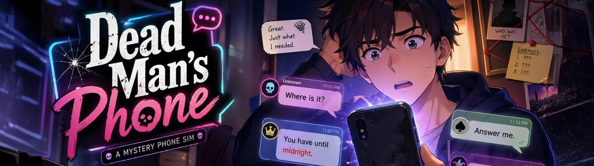 Dead Man’s Phone cover 0.8 Demo – Ren'Py adult game by VelvetWheel free download