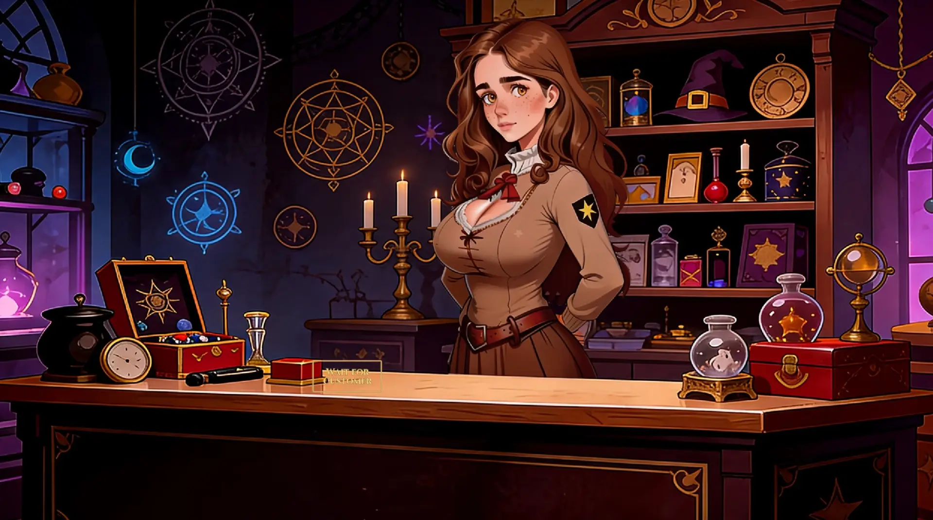 Hogwarts Magic Shop gameplay screenshot 3 (Ren'Py adult game) by Swan Cliff Archmage – free download