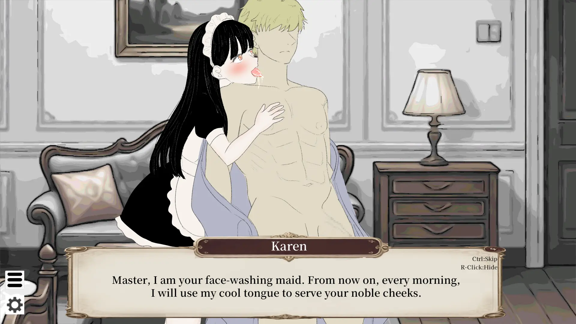 A Day in the Life of a Noble: 7-8AM gameplay screenshot 4 (Ren'Py adult game) by Dreamfish – free download