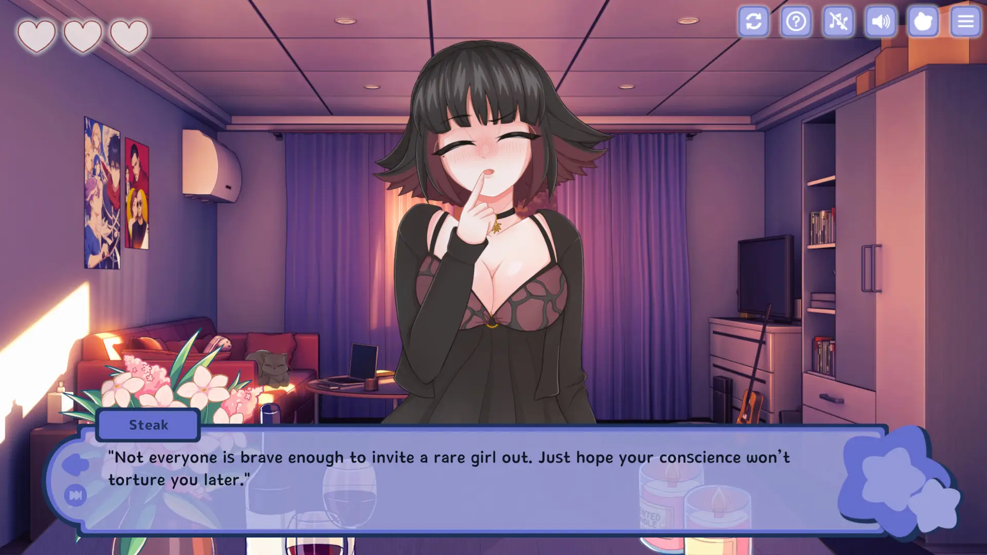 Tasty Bite: Food Dating Simulator gameplay screenshot 8 (Ren'Py adult game) by DuckMemeticsGames – free download