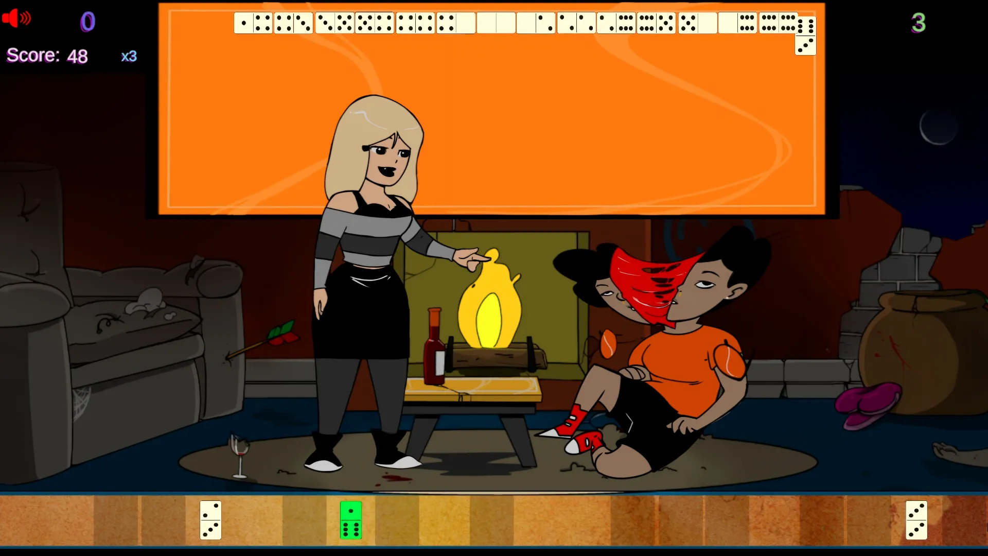 Domino Gotico gameplay screenshot 2 (Ren'Py adult game) by Rafael Dsilva – free download