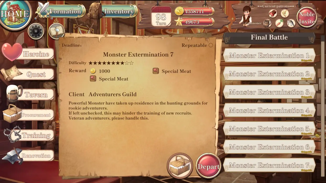The Dreaming Tavern and Secret Training gameplay screenshot 8 (Ren'Py adult game) by Rice and Steak Restaurant – free download