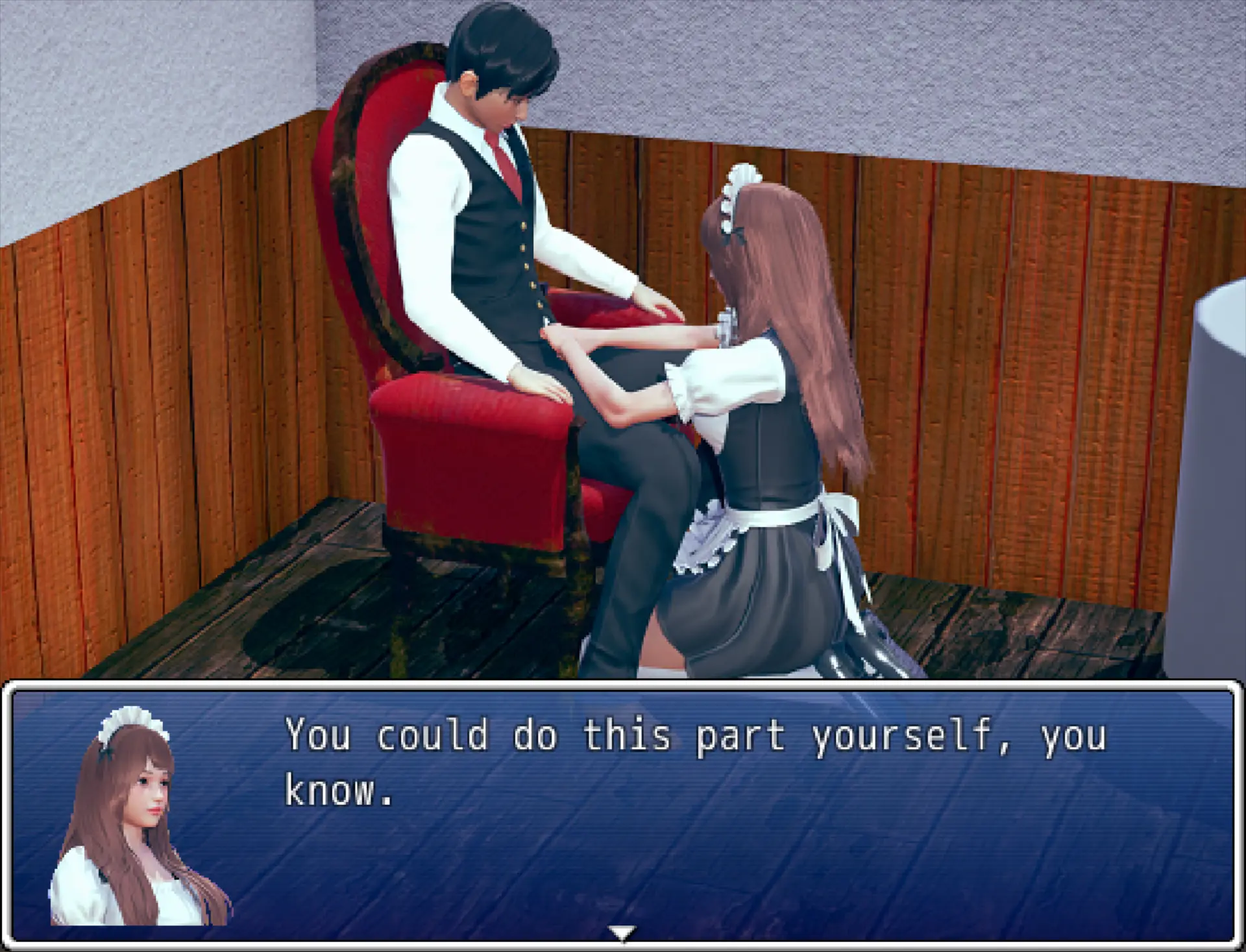 Maids & Masters gameplay screenshot 14 (Ren'Py adult game) by The Mithril Hourglass – free download