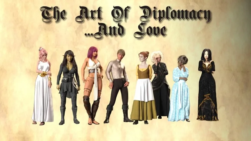 The Art of Diplomacy and… Love gameplay screenshot 1 (Ren'Py adult game) by DS23Games – free download