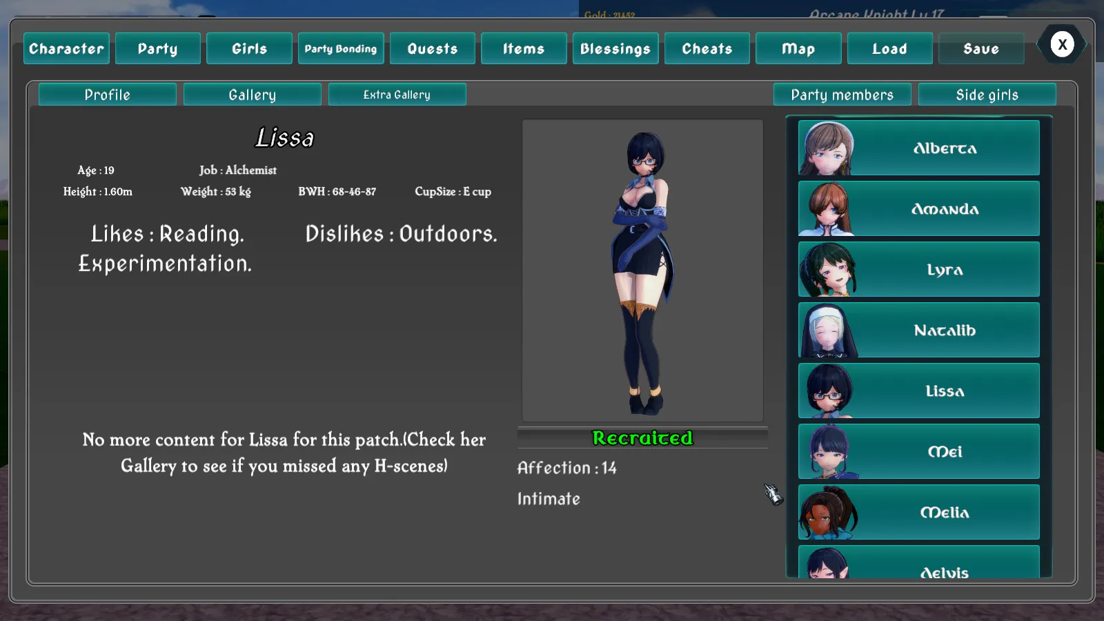 Harem Party Adventures gameplay screenshot 2 (Ren'Py adult game) by AssmodeusDEV – free download