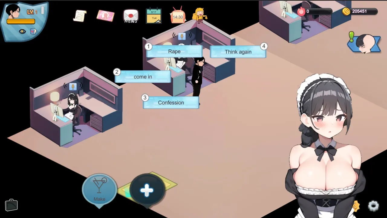 BM Love Cafe gameplay screenshot 5 (Ren'Py adult game) by zzzgame – free download