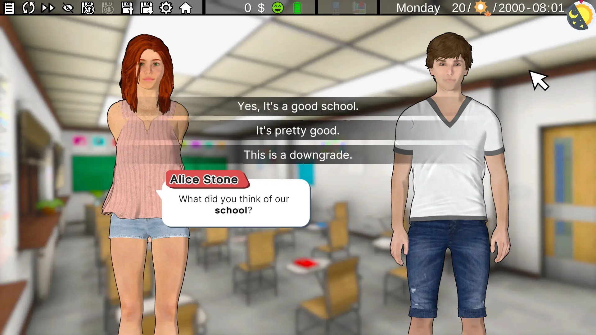 Heartstrings gameplay screenshot 1 (Ren'Py adult game) by Alien Cat Games – free download