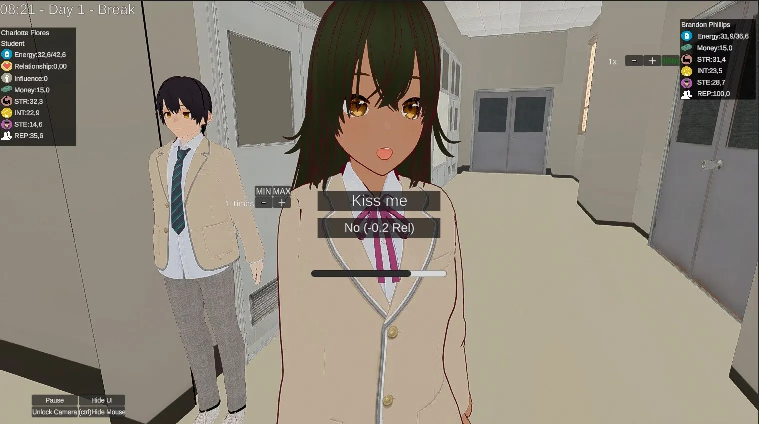 King of the School gameplay screenshot 5 (Ren'Py adult game) by Azteca – free download