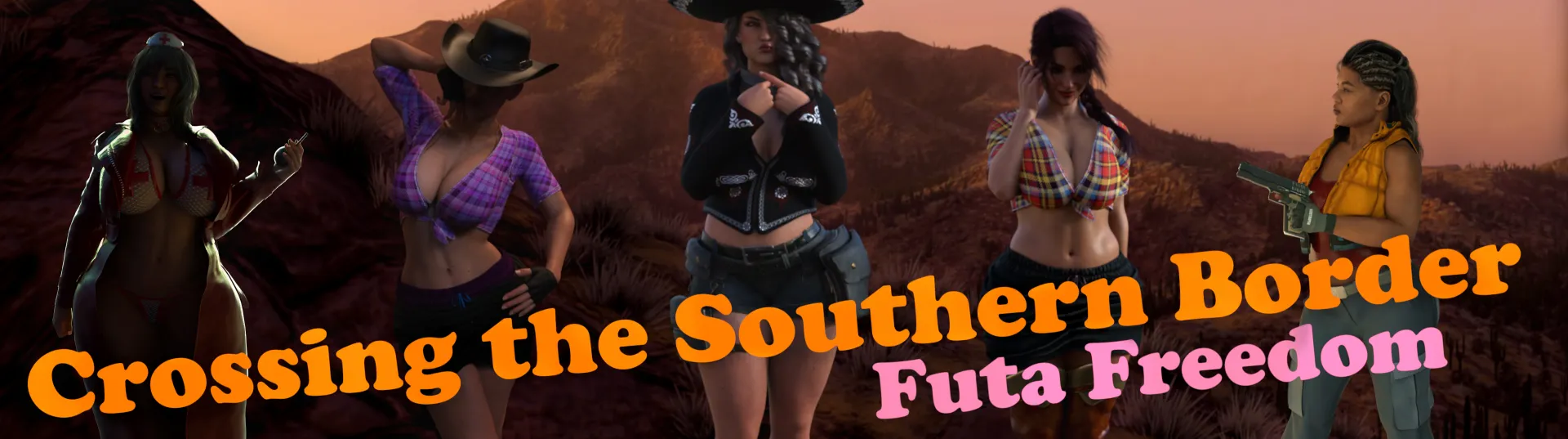 Crossing the Southern Border: Futa Freedom gameplay screenshot 1 (Ren'Py adult game) by Sir Honkalot – free download