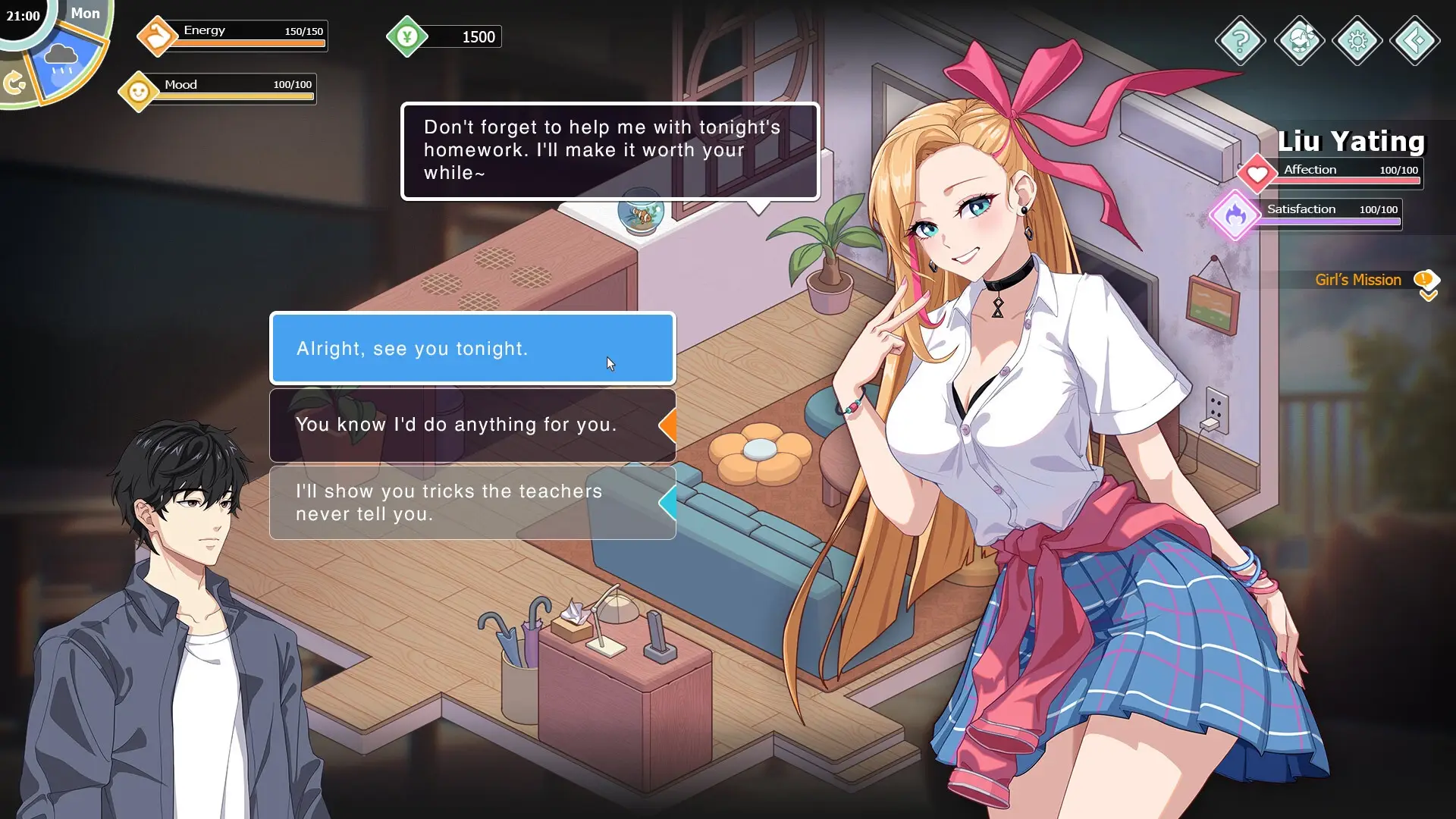 Love n Life: Happy Student gameplay screenshot 13 (Ren'Py adult game) by Reborn Entertainment – free download