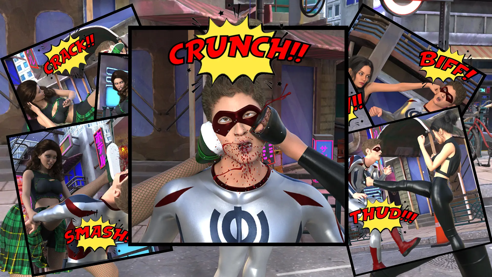 City of Broken Dreams: A Femdom Superhero Game gameplay screenshot 17 (Ren'Py adult game) by BrokenDreams – free download