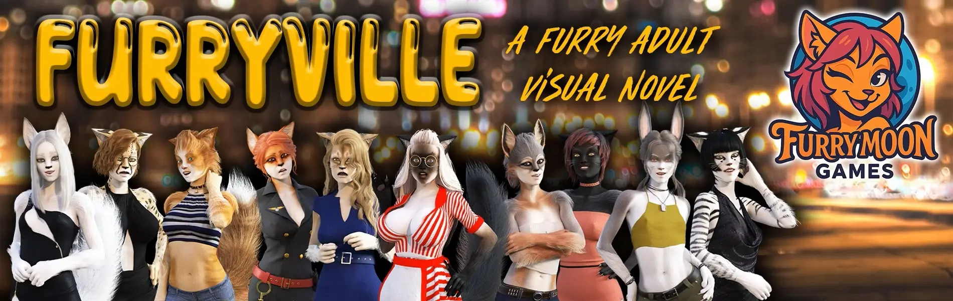 Furryville cover 0.267 – Ren'Py adult game by Furry Moon Games free download