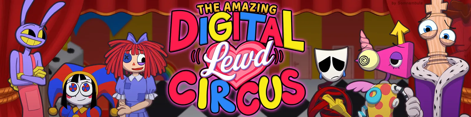 The Amazing Digital LEWD Circus cover 0.2 – Ren'Py adult game by Somnambula LinkTree free download
