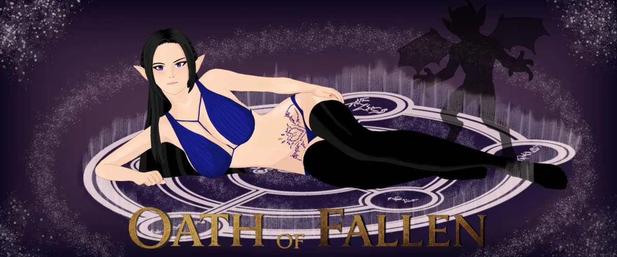 Oath of Fallen cover 0.04b – Ren'Py adult game by Drunken Skald free download