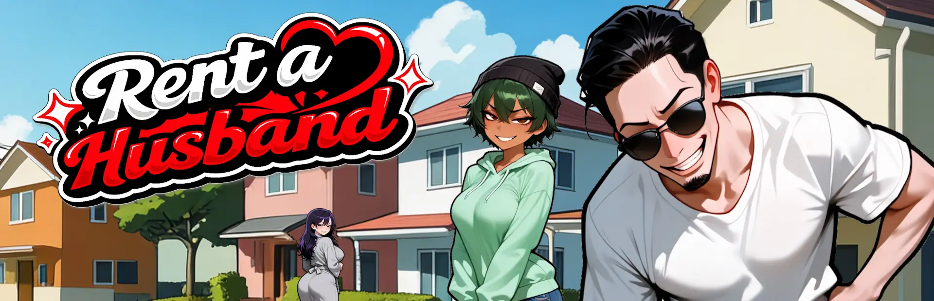 Rent-a-Husband cover 0.2.0 – Ren'Py adult game by The Puppeteer free download