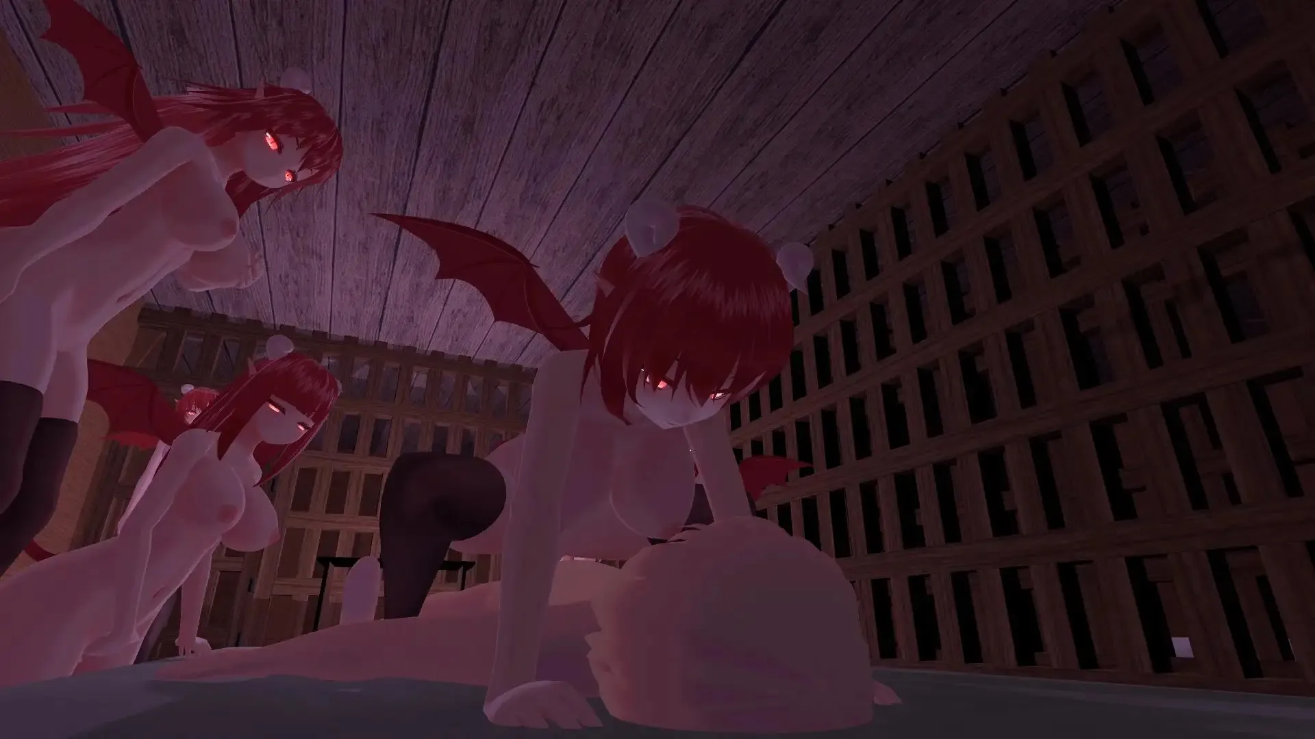 VRSQ ~Surrounded and Squeezed by Succubi~ gameplay screenshot 2 (Ren'Py adult game) by LR-Project (ながいきつね) – free download