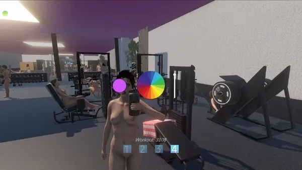 Hot Girls Gym – Nudist Gym Manager gameplay screenshot 9 (Ren'Py adult game) by NX-Fusion Games – free download