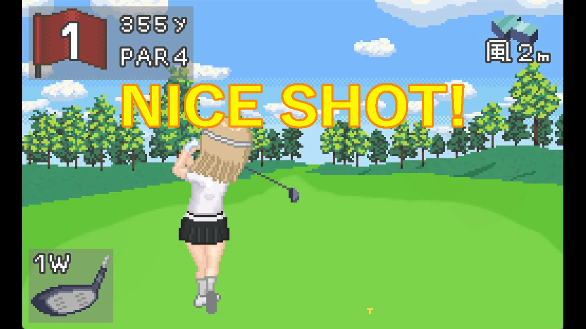Splash Shot Golf Legend gameplay screenshot 2 (Ren'Py adult game) by TANUKIHOUSE – free download