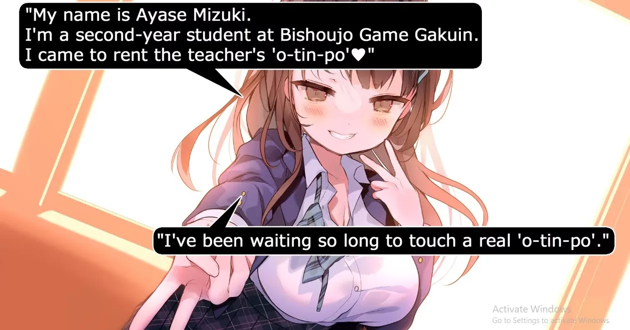 After-School Dick Rental – Ayase Mizuki Edition gameplay screenshot 2 (Ren'Py adult game) by Marumaru Factory – free download