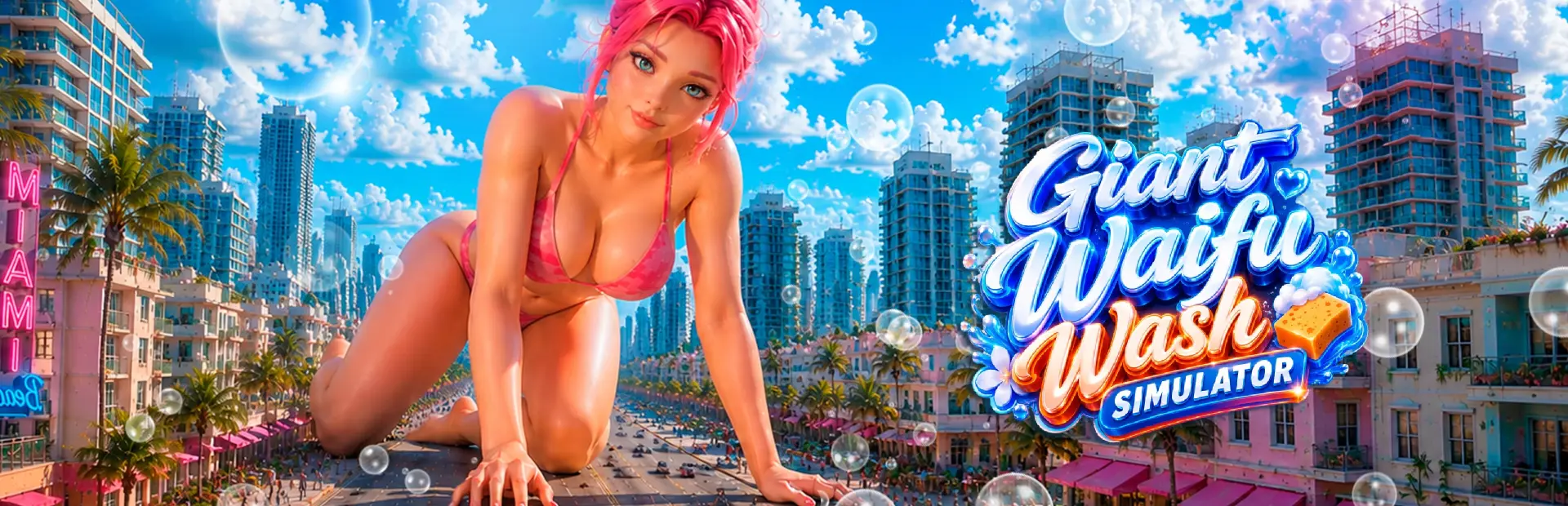 Giant Waifu Wash Simulator cover 0.2 – Unreal Engine adult game by Lewd Star free download