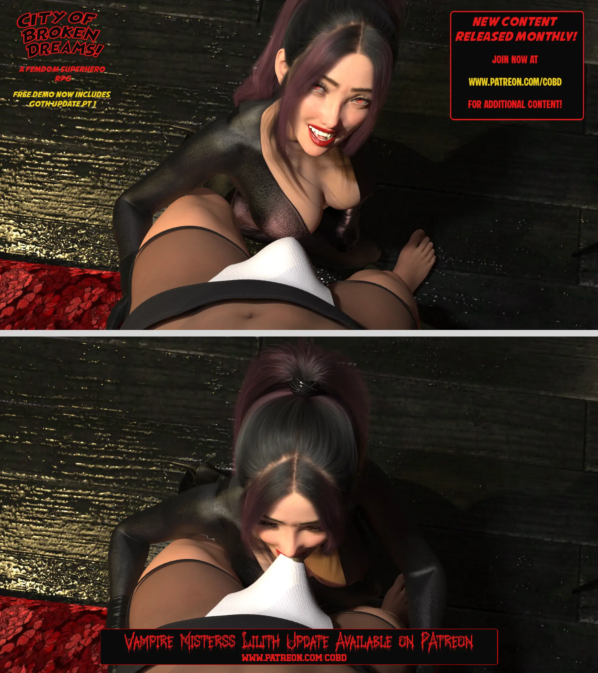 City of Broken Dreams: A Femdom Superhero Game gameplay screenshot 23 (Ren'Py adult game) by BrokenDreams – free download