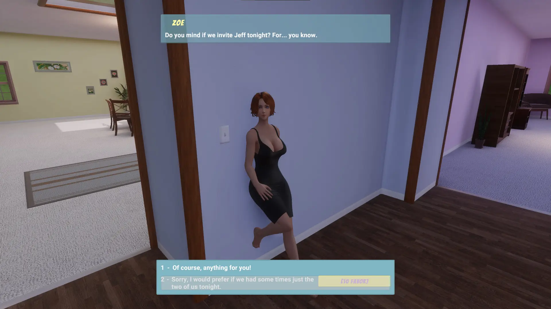 Femdom Wife Game – Zoe gameplay screenshot 6 (Ren'Py adult game) by FemdomWifeGame – free download