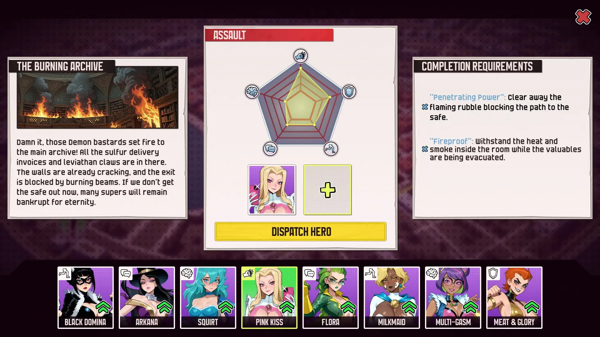 Sexpatch Horny Capes gameplay screenshot 12 (Ren'Py adult game) by Sweet Buns Games – free download