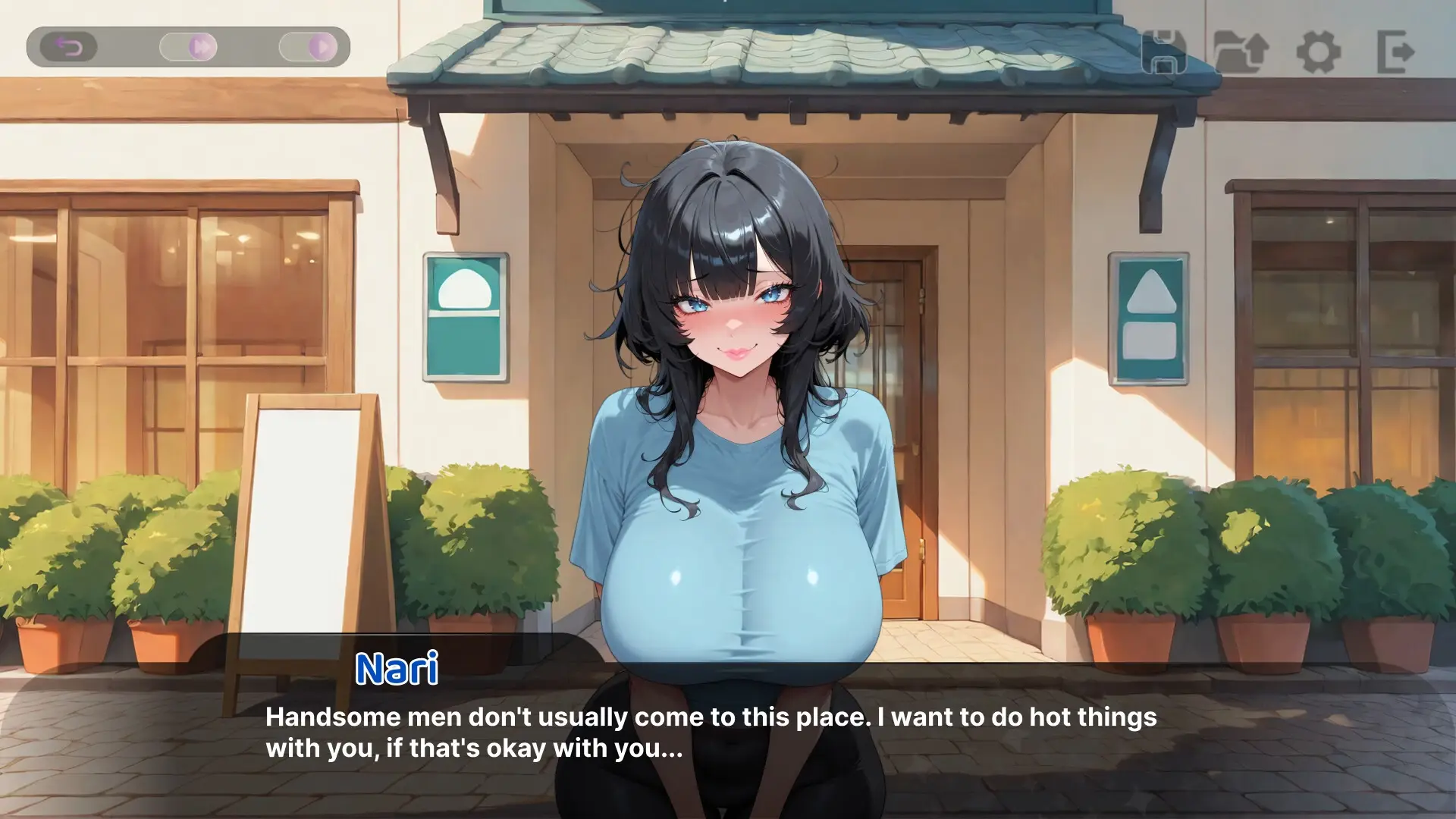 Horny Massage Clinic gameplay screenshot 4 (Ren'Py adult game) by Fantasy Games – free download