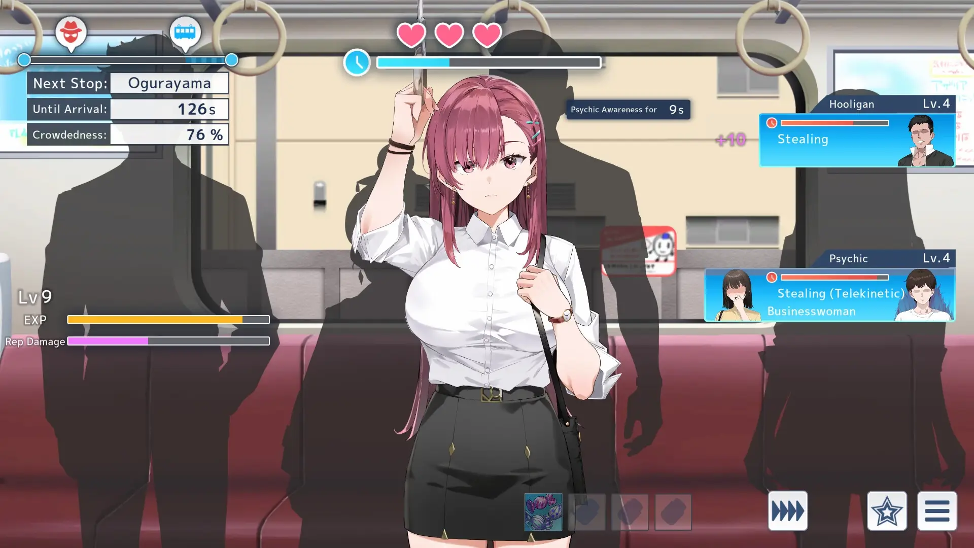 Rina’s Undercover Train Operation gameplay screenshot 8 (Ren'Py adult game) by Metamorphose – free download