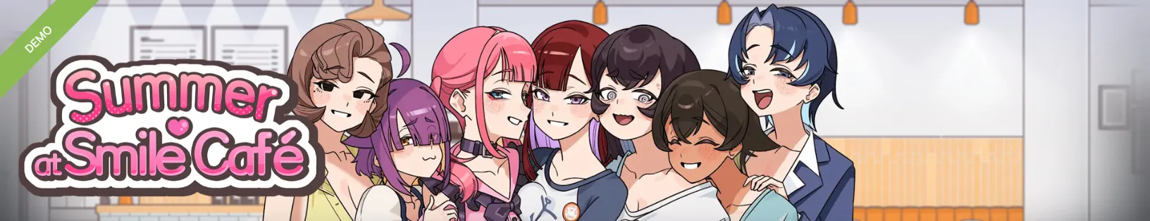 Summer at Smile Café gameplay screenshot 1 (Ren'Py adult game) by Shanlan Entertainment – free download