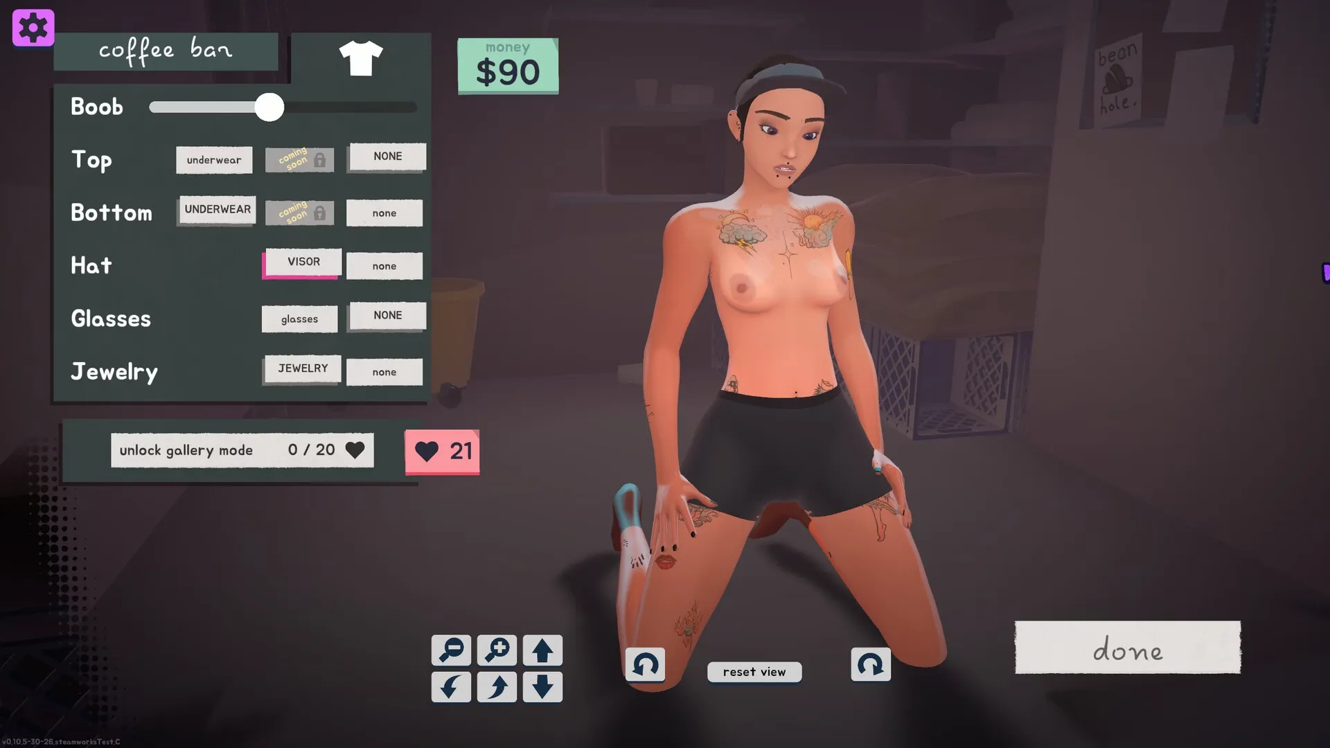 Glory Hole Barista gameplay screenshot 3 (Ren'Py adult game) by Desperate Delight – free download