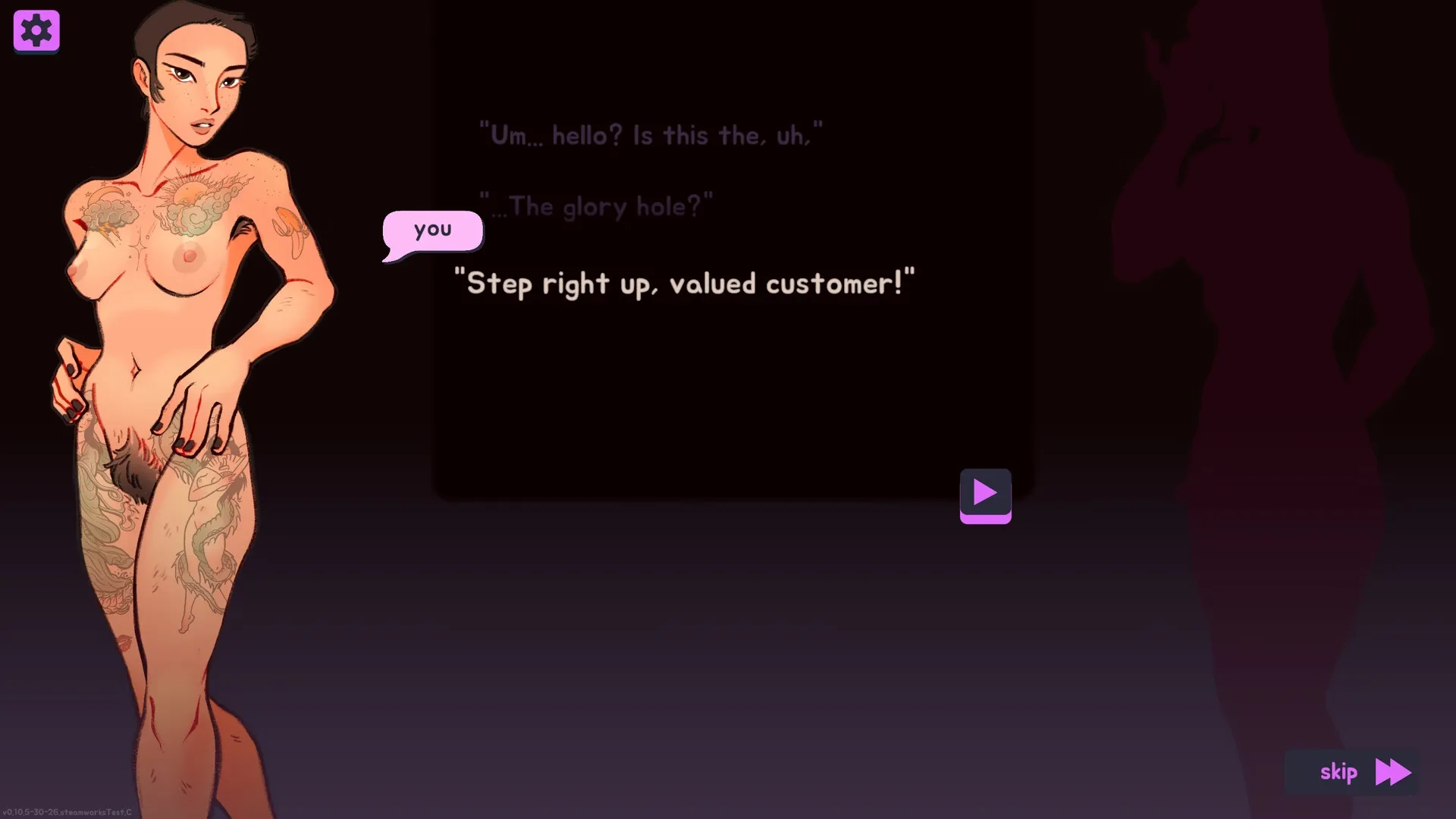 Glory Hole Barista gameplay screenshot 2 (Ren'Py adult game) by Desperate Delight – free download
