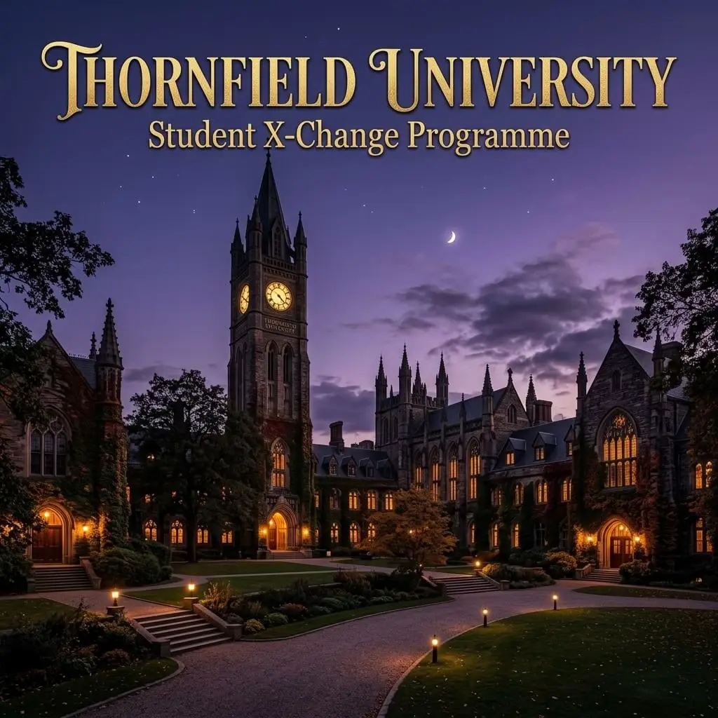 Thornfield University: Student X-Change Programme cover Beta 1.3 – HTML adult game by Athena W free download