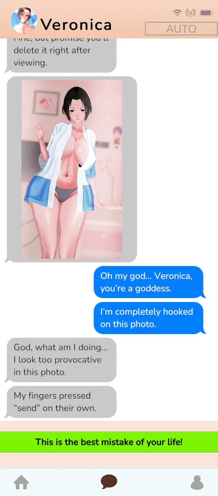 Lewd Phone: Formula of Love gameplay screenshot 2 (Ren'Py adult game) by Lewd Milk – free download