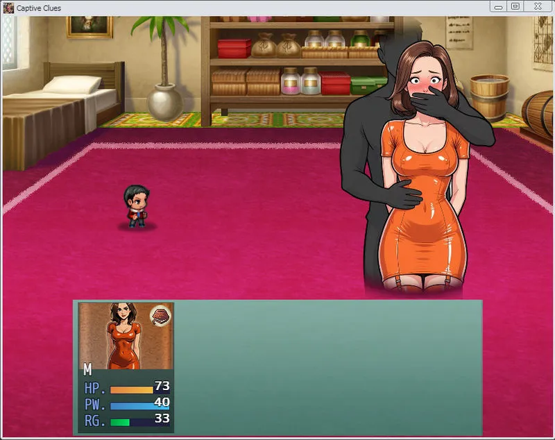 Captive Clues: Kidnapping turns into Temptation! gameplay screenshot 2 (Ren'Py adult game) by SownsM Deviantart – free download