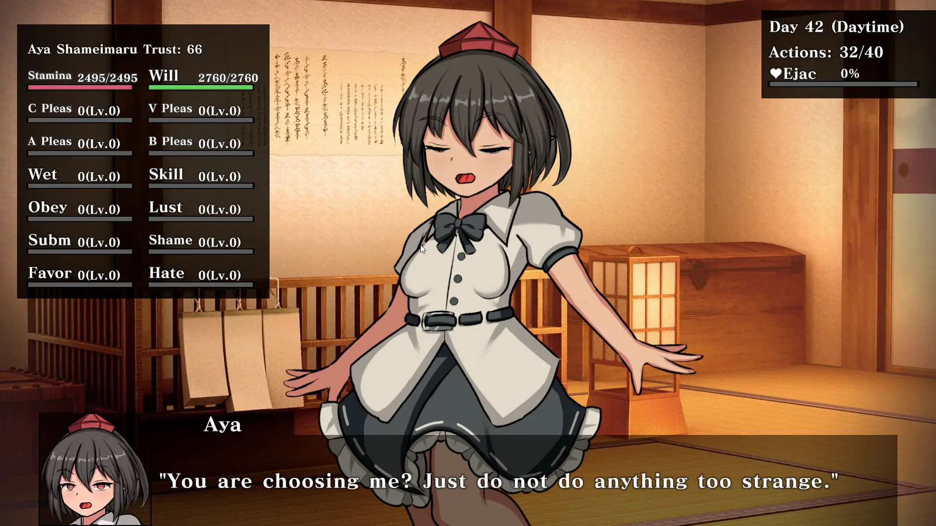 Gensou Brothel: Tengu Quarter gameplay screenshot 9 (Ren'Py adult game) by Pyon-Pyon-Pyon – free download